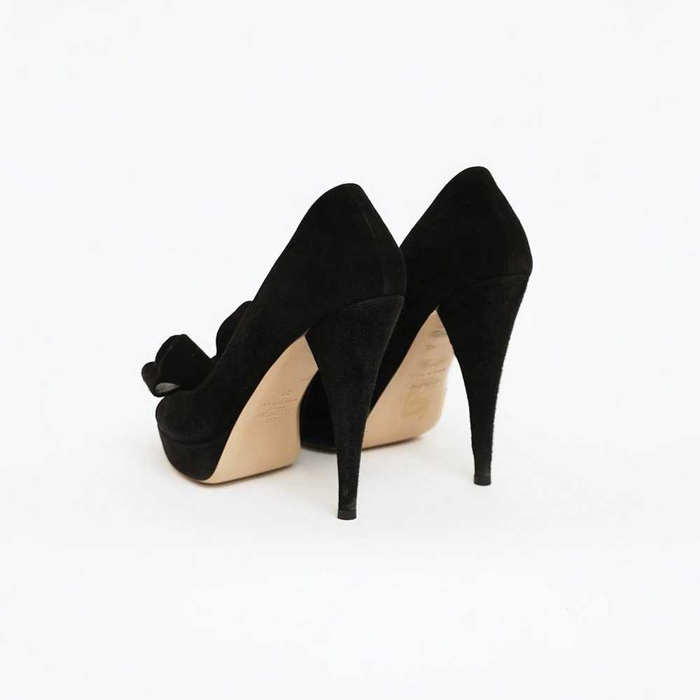 GENUINE VALENTINO SUEDE PEEP TOE BOW SUEDE SHOES … - image 3