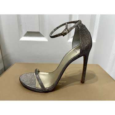 Stuart Weitzman Nudist Heels Silver Gold Champagn… - image 1