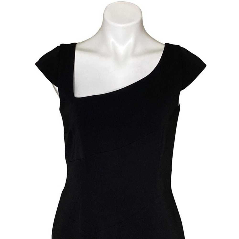 Jay Godfrey Black Sheath Dress, Asymmetrical Neck… - image 2