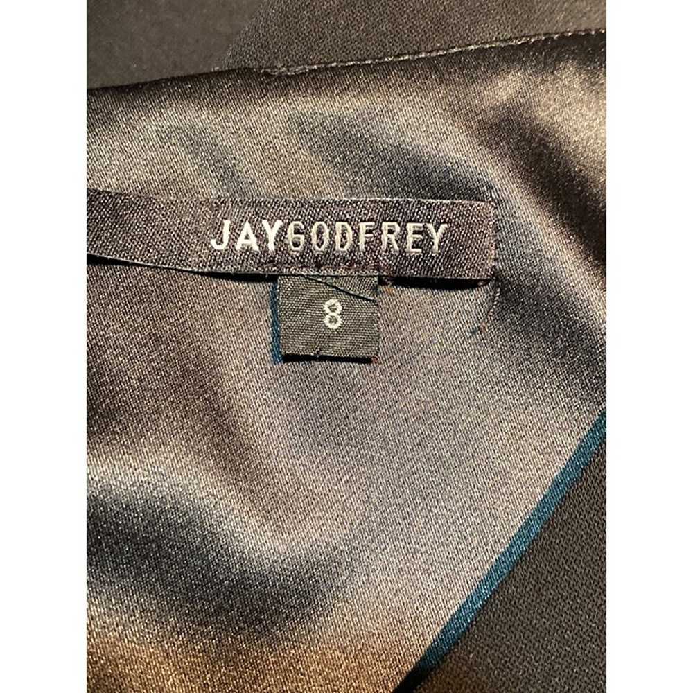 Jay Godfrey Black Sheath Dress, Asymmetrical Neck… - image 8