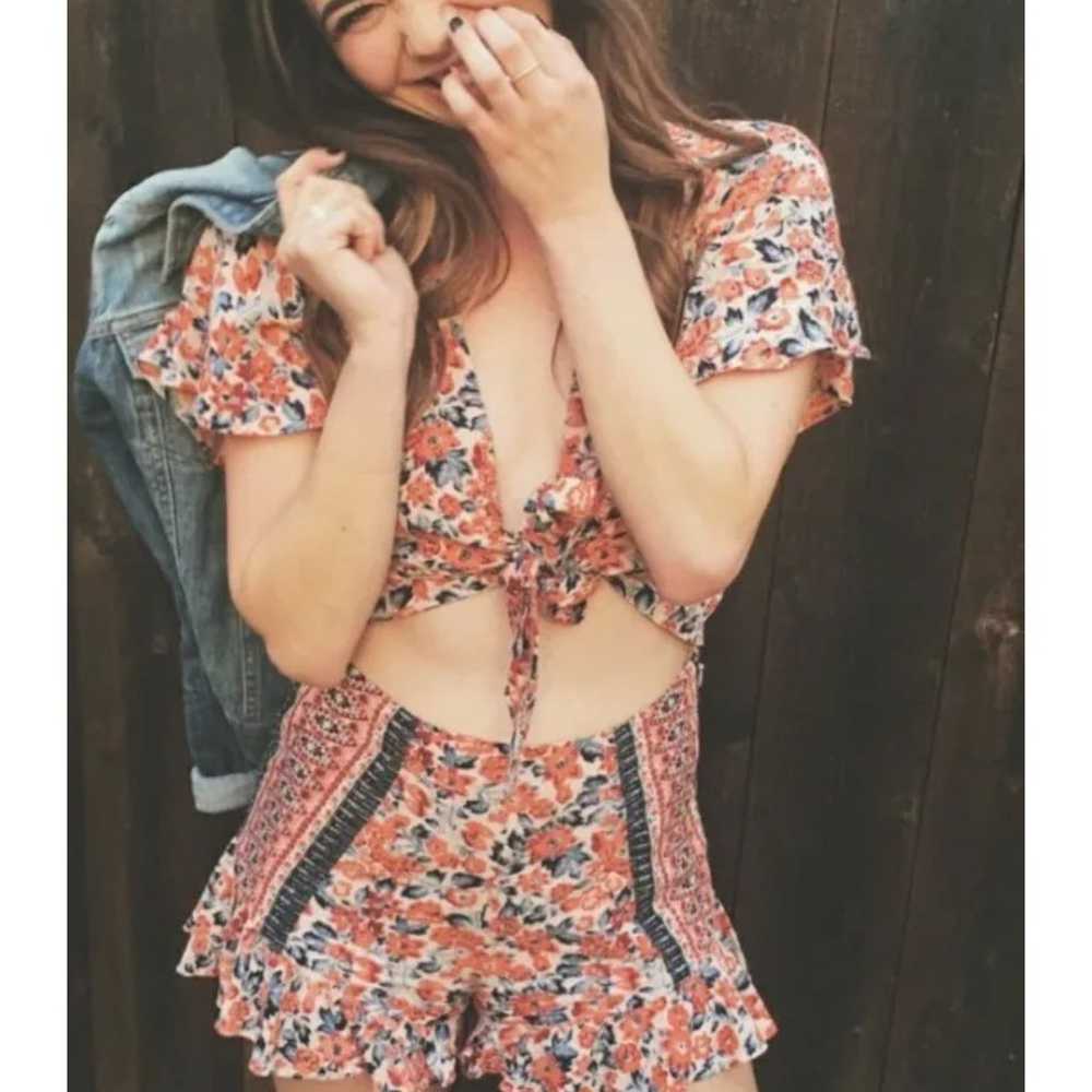 Free people romper surf date boho size XS - image 3