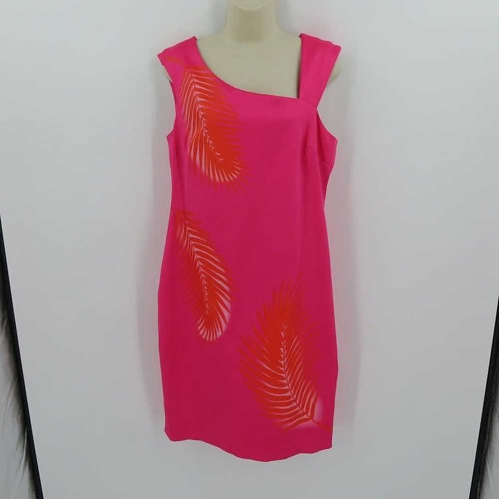 Cache Womens 12 Pink Orange Tropical Leaf Print S… - image 10