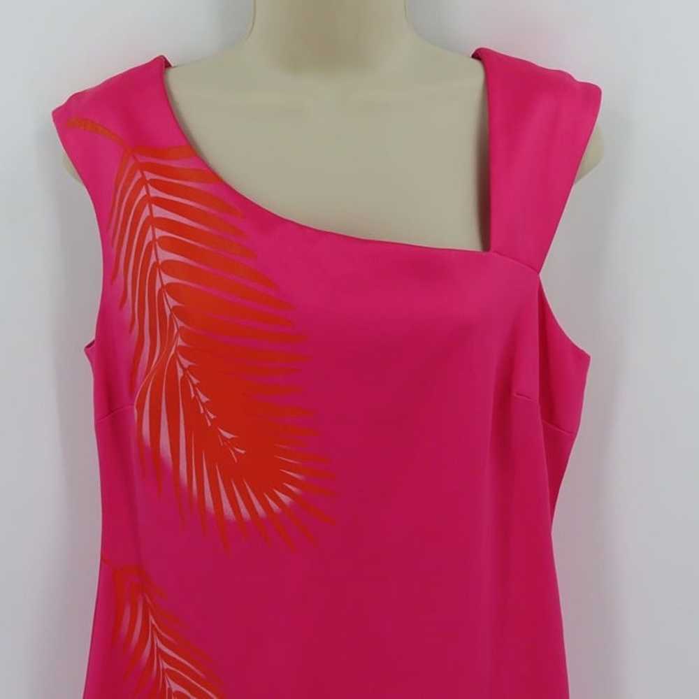Cache Womens 12 Pink Orange Tropical Leaf Print S… - image 2