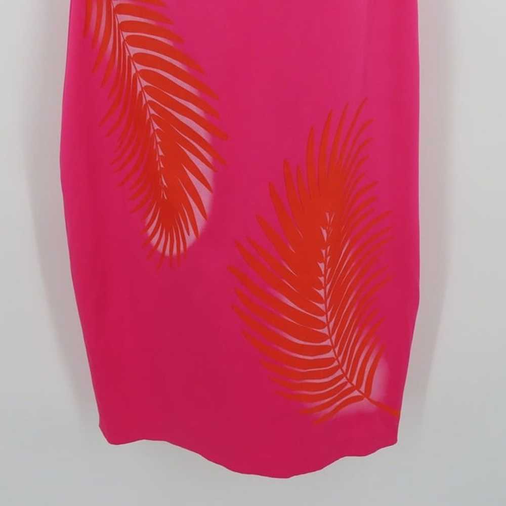 Cache Womens 12 Pink Orange Tropical Leaf Print S… - image 3