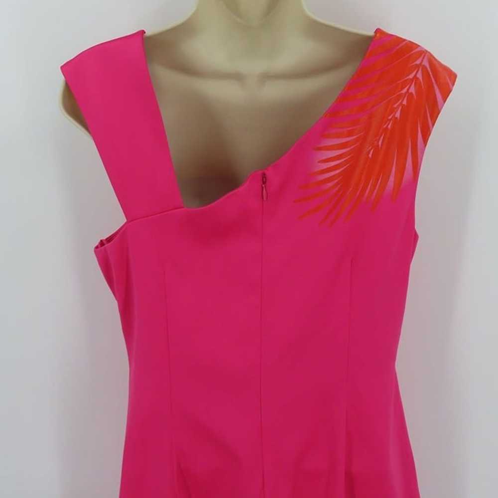 Cache Womens 12 Pink Orange Tropical Leaf Print S… - image 5