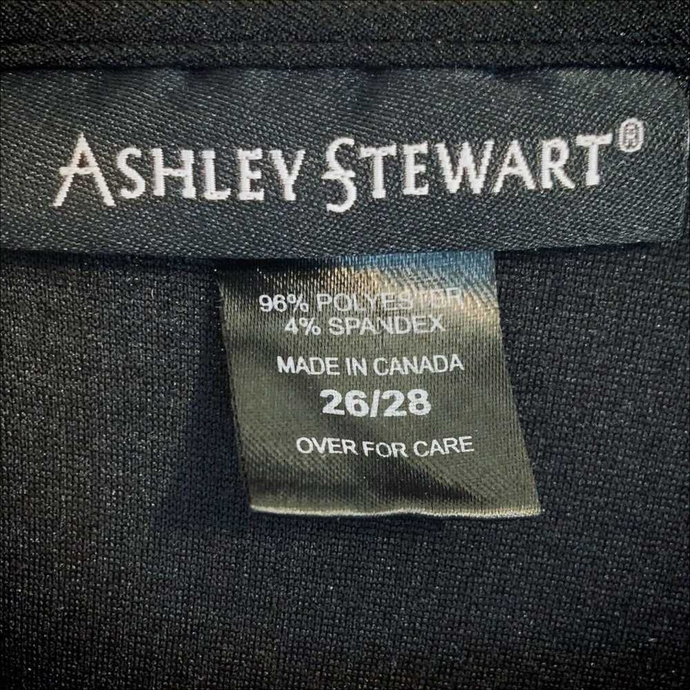 Ashley Stewart Black Fit & Flare Dress w/ Faux Le… - image 5