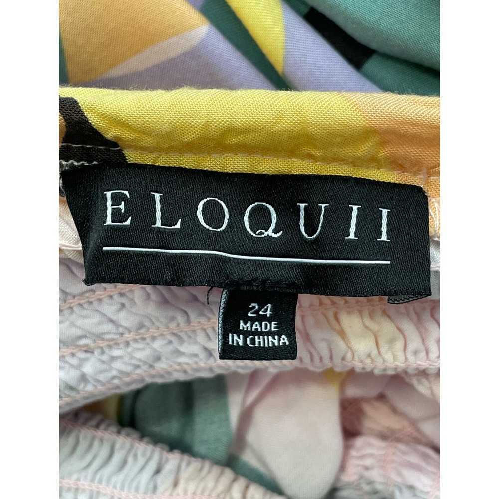 Eloquii Off Shoulder Multicolored Boho Midi Summe… - image 4