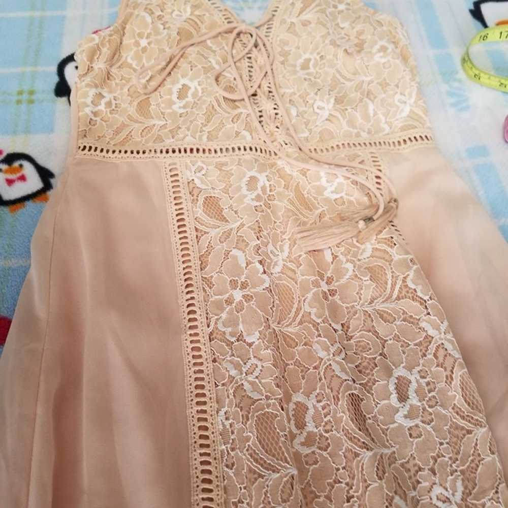 F21 Boho Beige Lace Maxi Dress + S - image 3