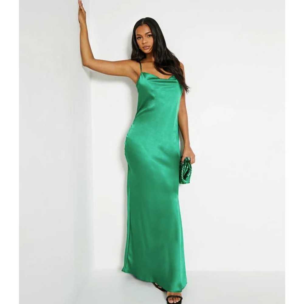 ASOS Green Cowl Neck Maxi Dress / M - image 2