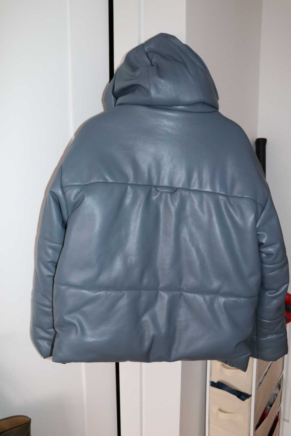 Nanushka Blue Vegan Leather Puffer Jacket - image 5
