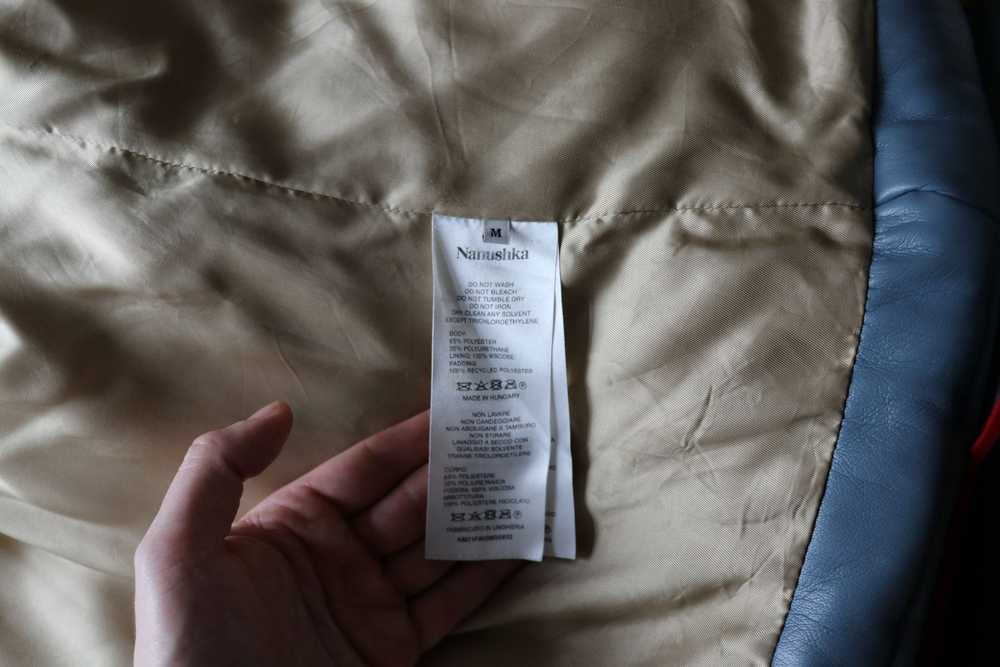 Nanushka Blue Vegan Leather Puffer Jacket - image 8