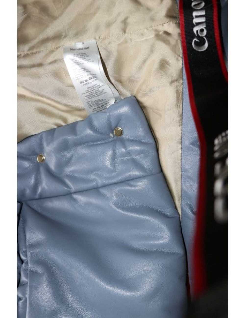 Nanushka Blue Vegan Leather Puffer Jacket - image 9