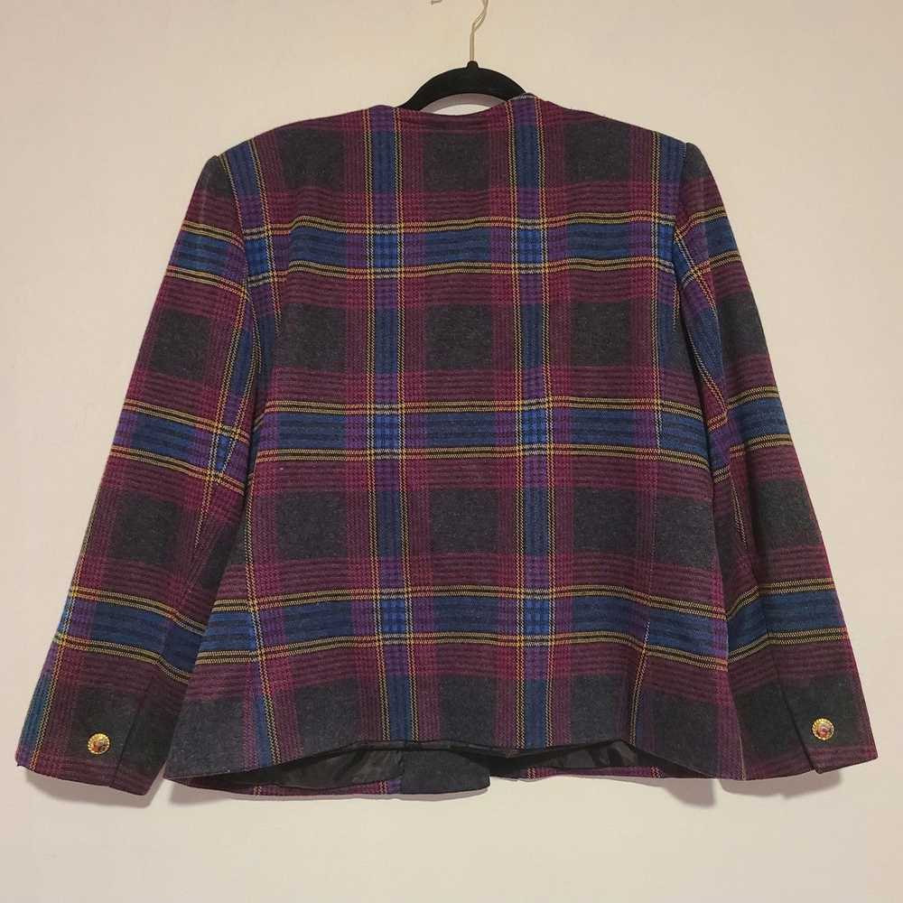 Designer Women's Vintage Henry Lee Purple Plaid B… - image 2