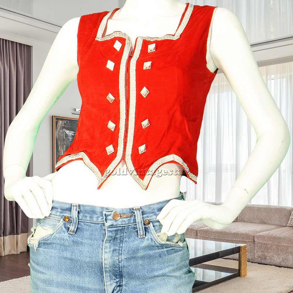 Other Chic Vermilion Vintage Vest XS Highland Dan… - image 4