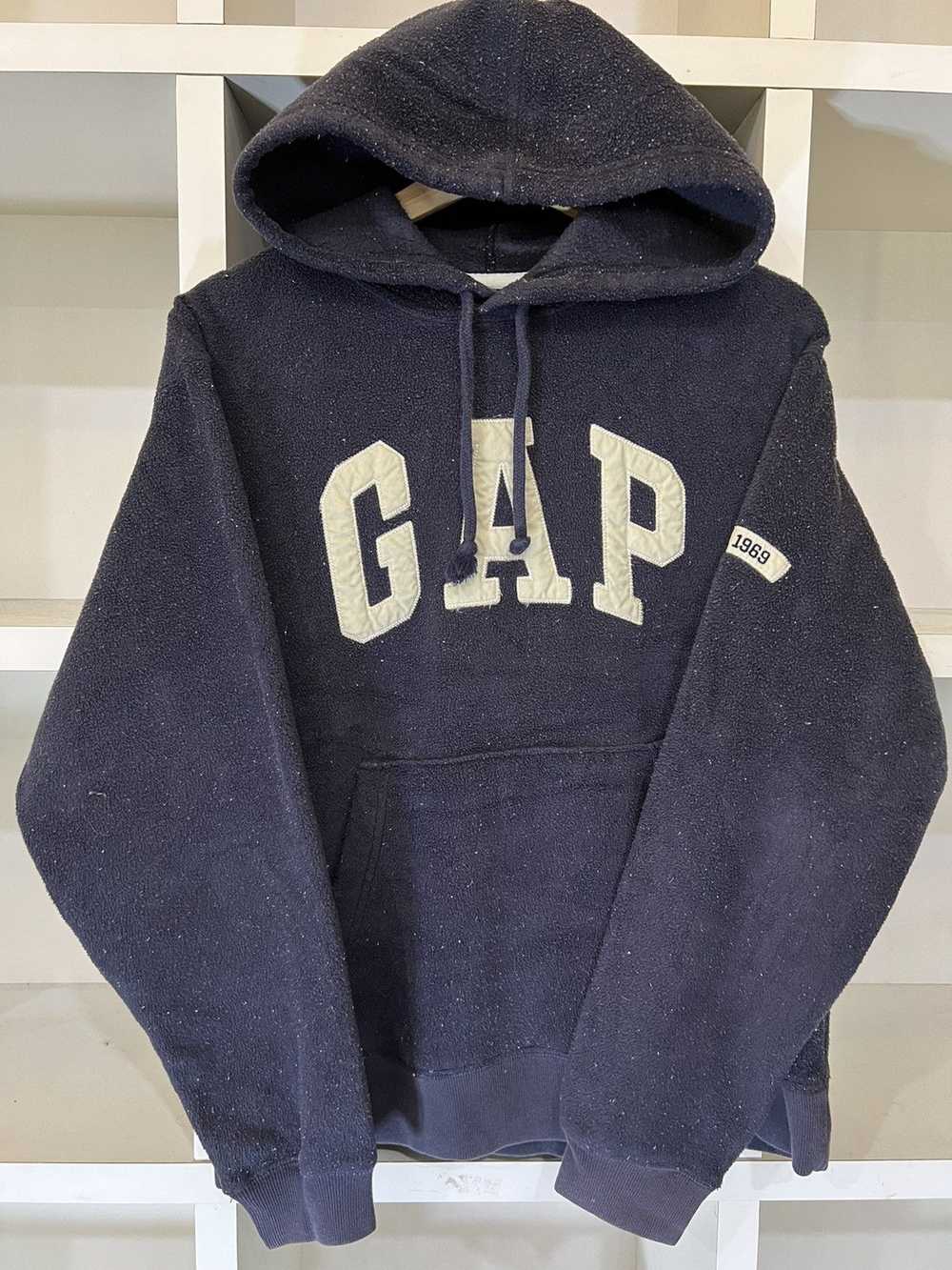 Gap × Streetwear GAP Fleece Hoodie Big Logo - image 5