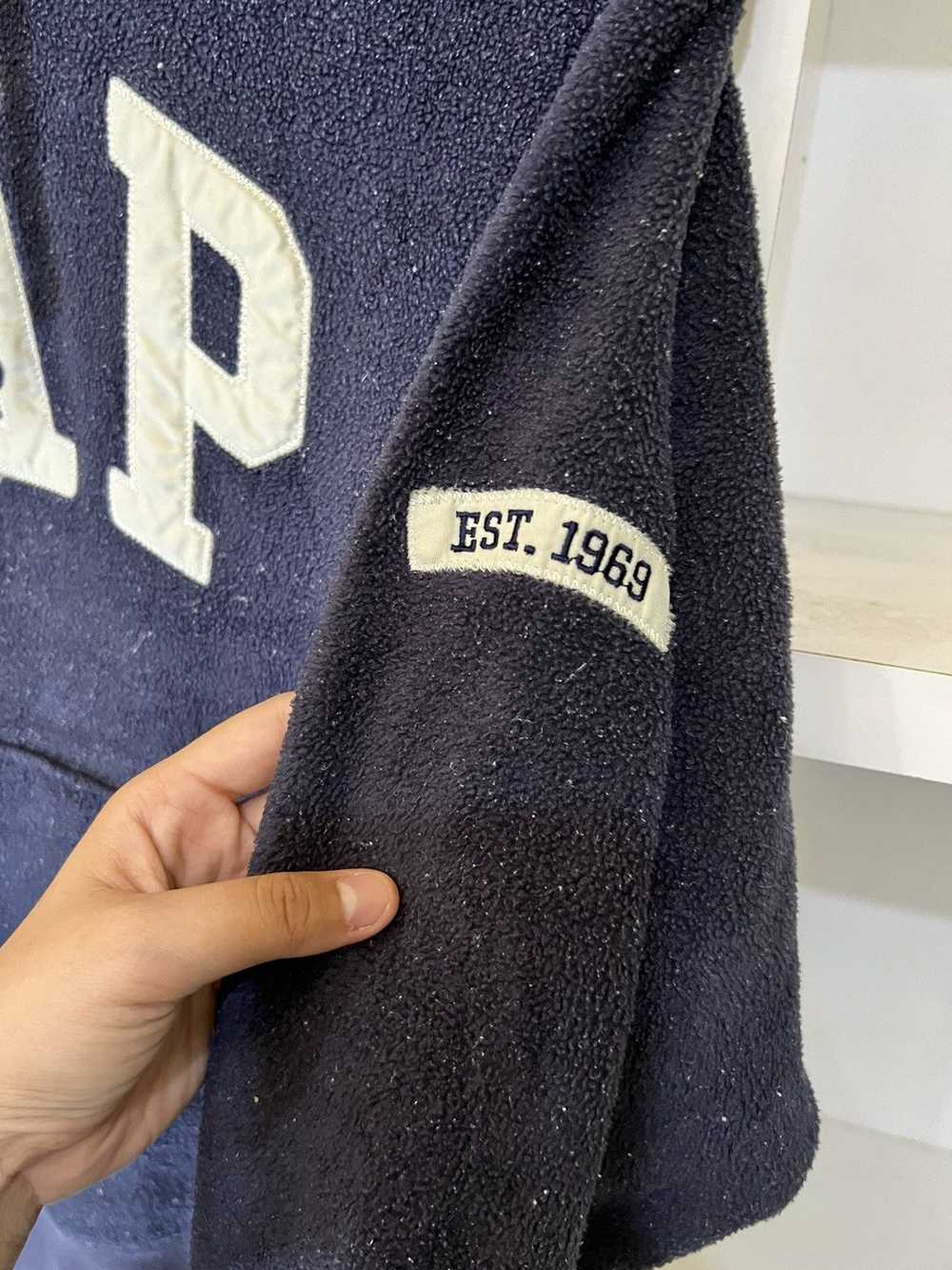 Gap × Streetwear GAP Fleece Hoodie Big Logo - image 9