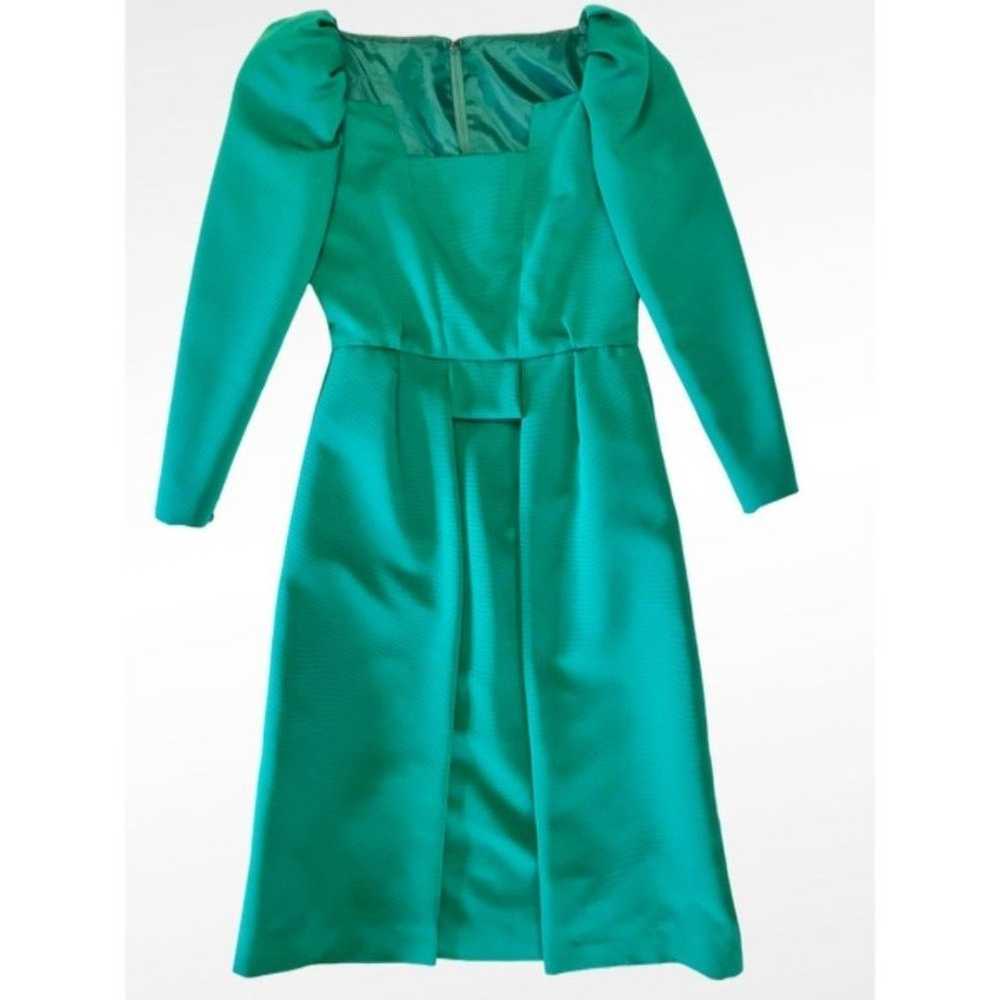Vintage Dress Renaissance Green Puffed Shoulders … - image 2