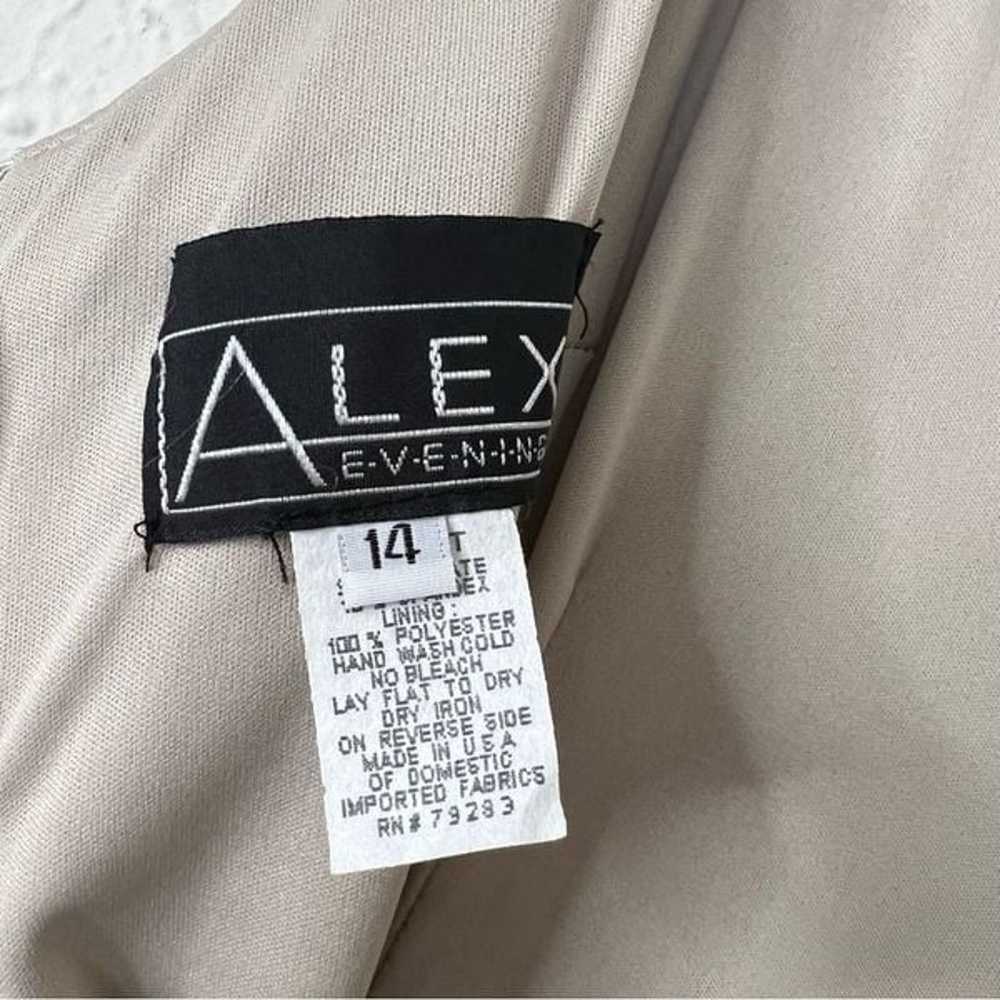 Alex Evenings Gold Metallic Maxi Dress Size 14 - image 7