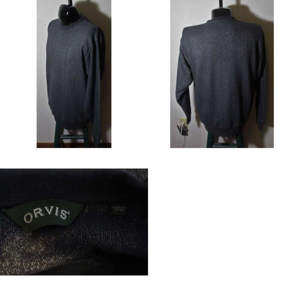 Orvis Men's ORVIS Blue Long Sleeve Crewneck Sweat… - image 4