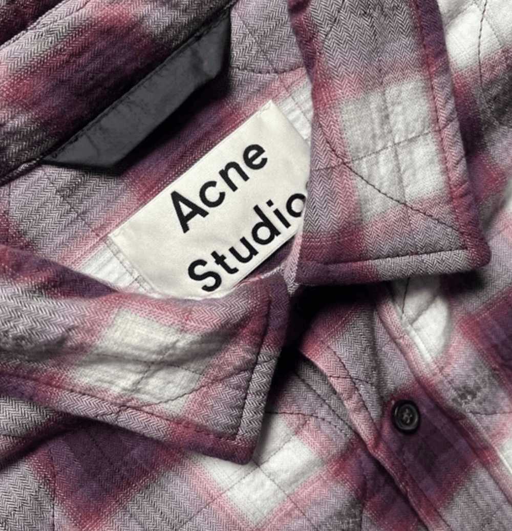 Acne Studios Acne Studios plaid quilted overshirt… - image 7