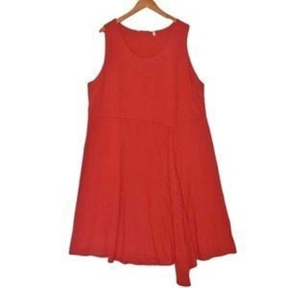 Soft Surroundings Mathilde Dress Plus Size 2X Red… - image 2