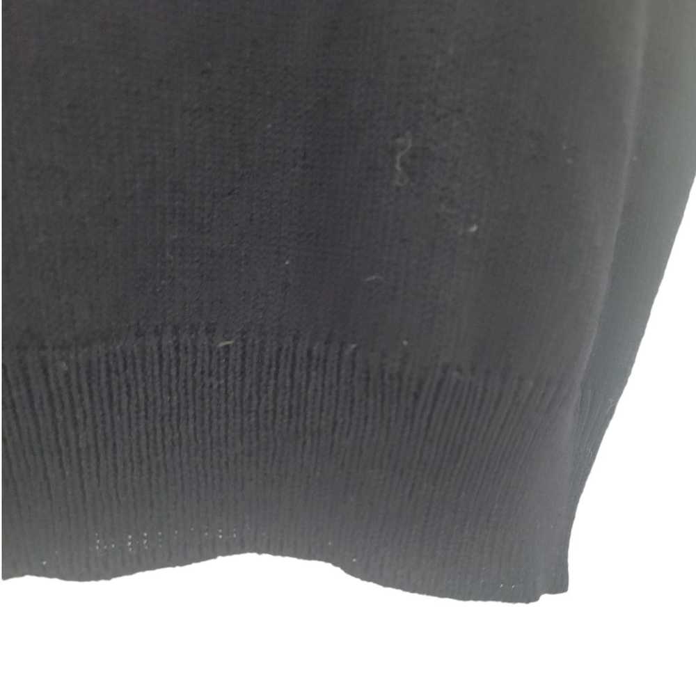 Vintage Vintage Black Knit Stretch Zip Back Mock … - image 6
