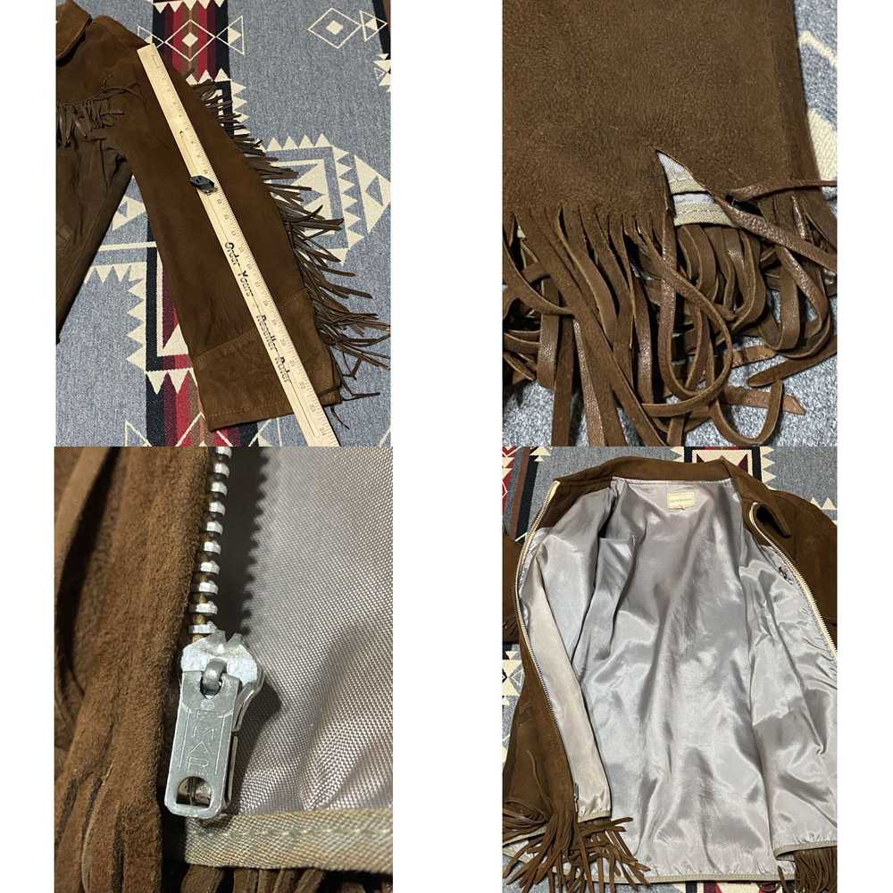 Saks Fifth Avenue Saks Fifth Brown Fringe Leather… - image 4