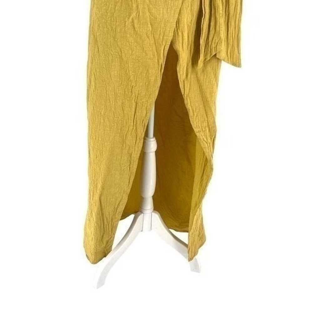 Sabo Luxe Front Slit Open Back Wrap Midi Dress Go… - image 5