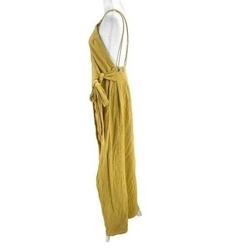 Sabo Luxe Front Slit Open Back Wrap Midi Dress Go… - image 6