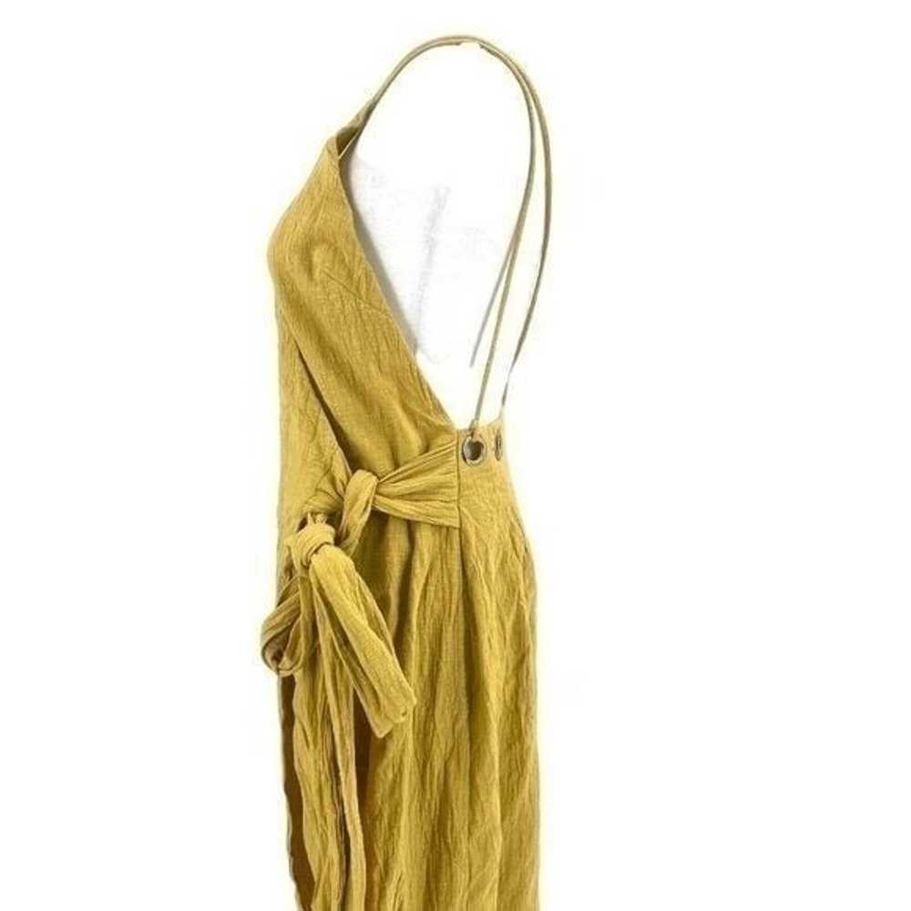 Sabo Luxe Front Slit Open Back Wrap Midi Dress Go… - image 7