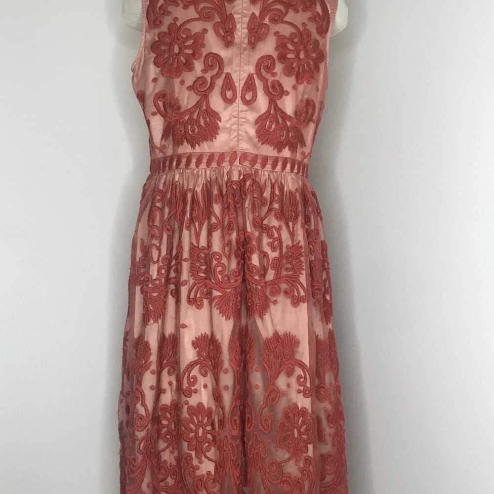 Sundance Burnt Orange Floral Embroidered Dress Sz… - image 2