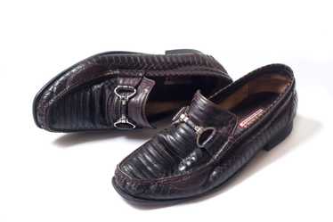 Artioli ARTIOLI Mens Brown Python Leather Loafers… - image 1