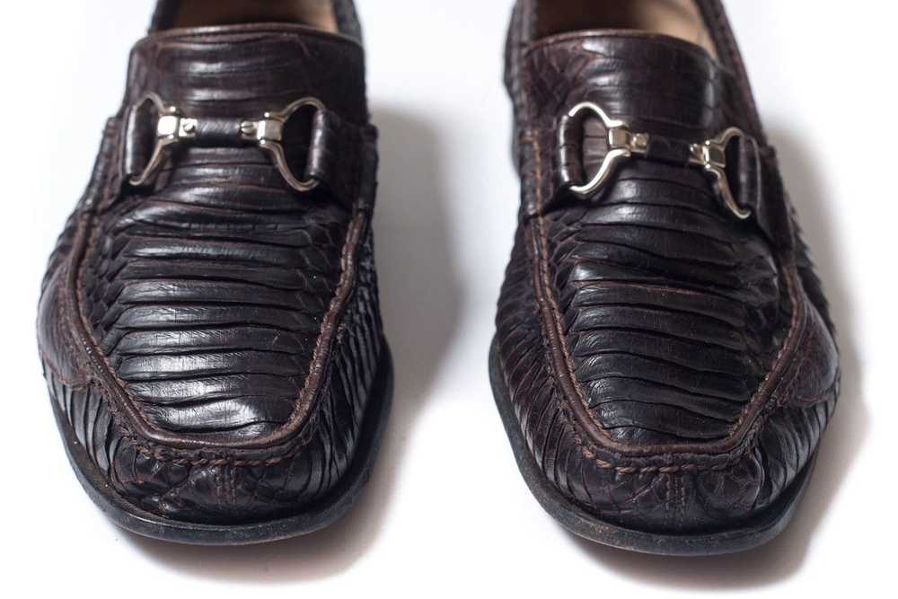 Artioli ARTIOLI Mens Brown Python Leather Loafers… - image 7