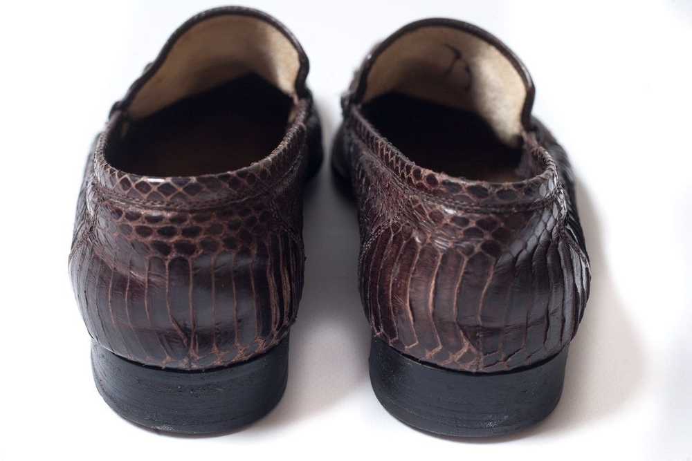 Artioli ARTIOLI Mens Brown Python Leather Loafers… - image 8