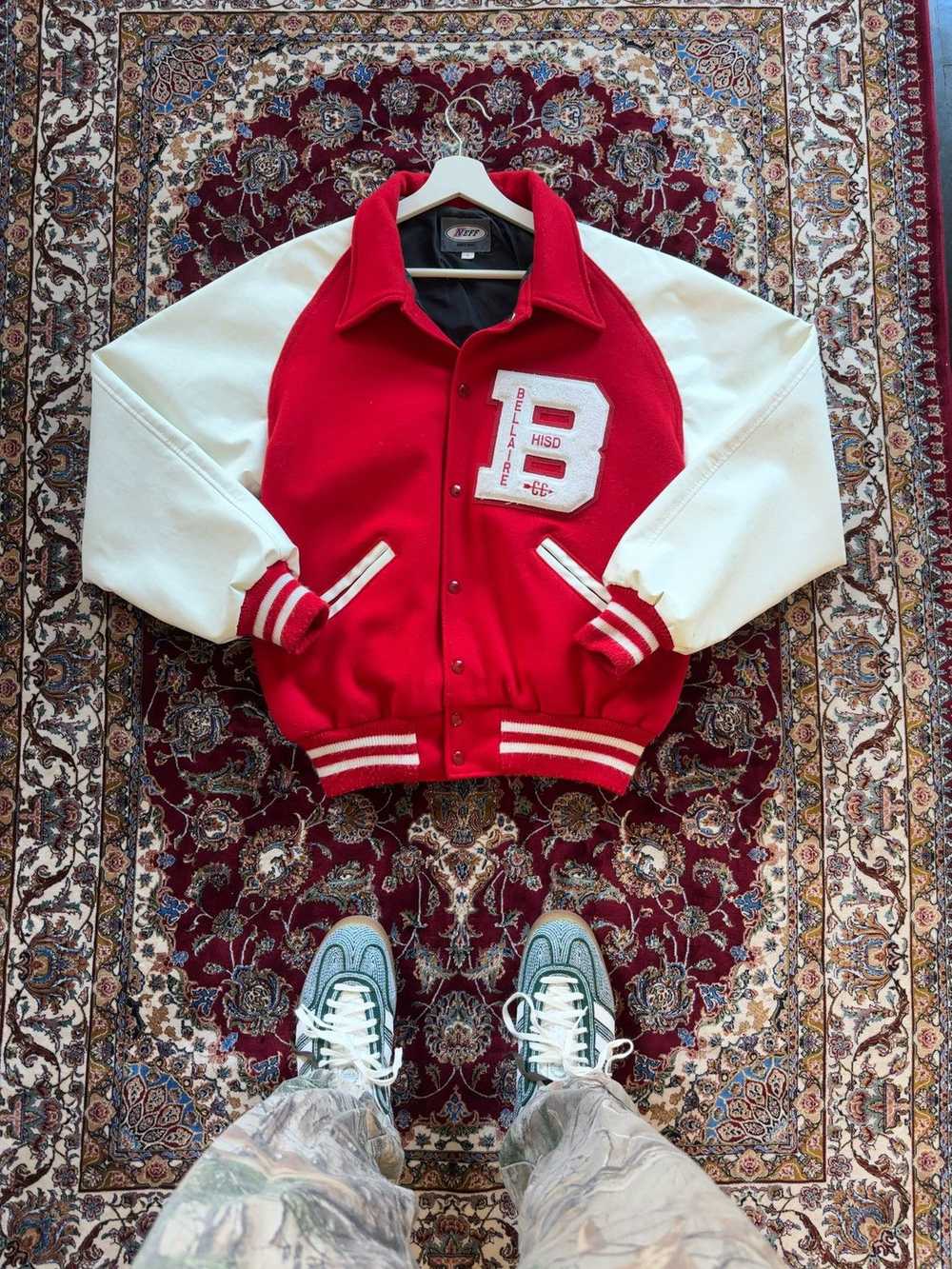 Vintage Vintage Varsity Jacket Red + White “B” - image 1