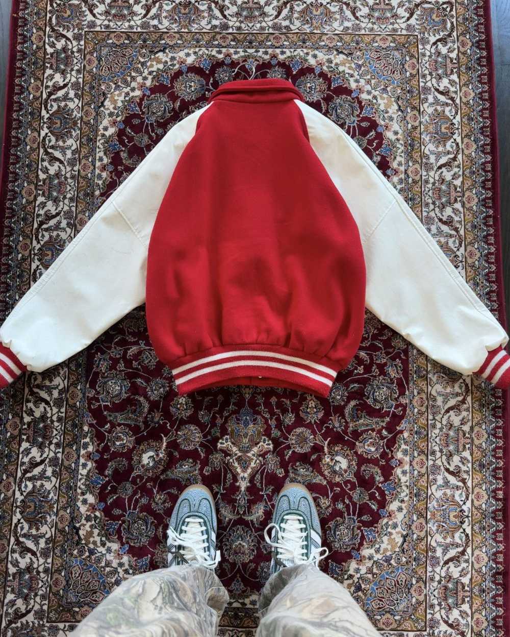 Vintage Vintage Varsity Jacket Red + White “B” - image 2