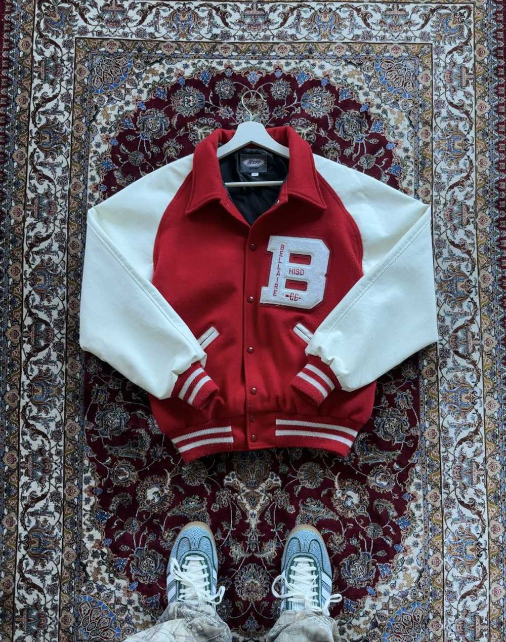 Vintage Vintage Varsity Jacket Red + White “B” - image 3