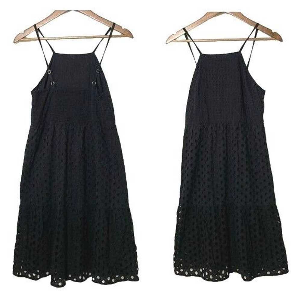 Loft Loft Dress Black Eyelet Midi Tiered Spaghett… - image 2