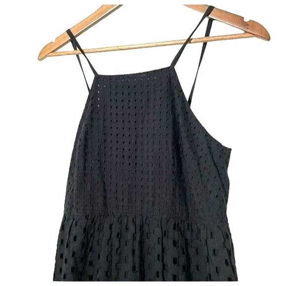 Loft Loft Dress Black Eyelet Midi Tiered Spaghett… - image 3