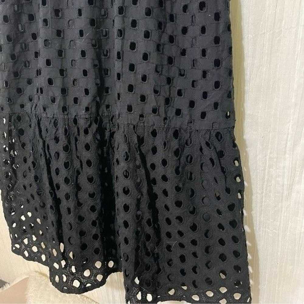 Loft Loft Dress Black Eyelet Midi Tiered Spaghett… - image 5