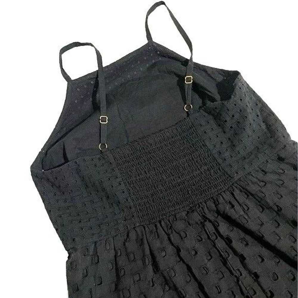 Loft Loft Dress Black Eyelet Midi Tiered Spaghett… - image 8