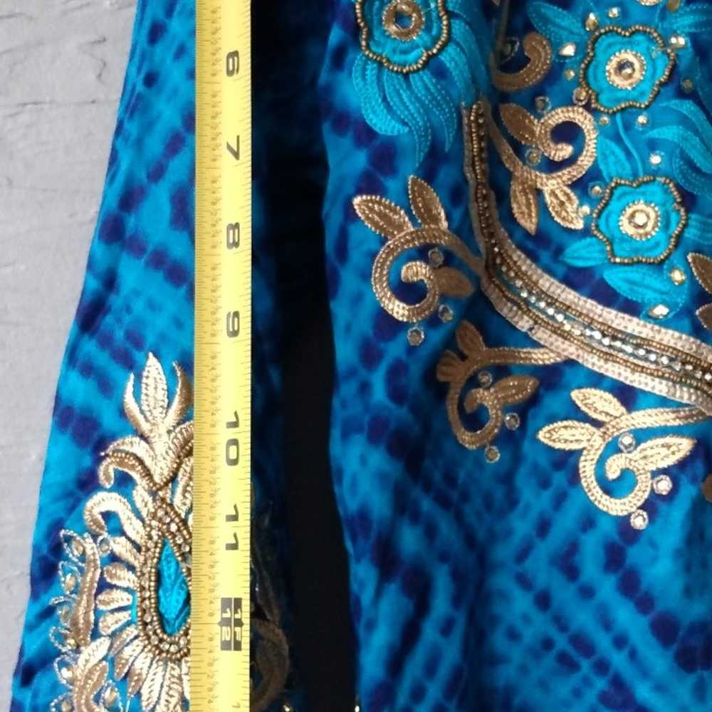 Hand embroidered Kurtis dress s/m 15" across the … - image 10