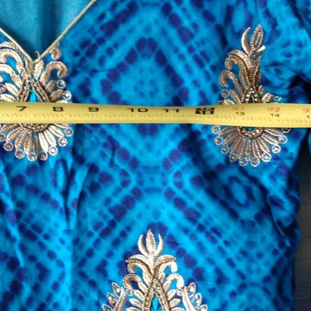 Hand embroidered Kurtis dress s/m 15" across the … - image 11