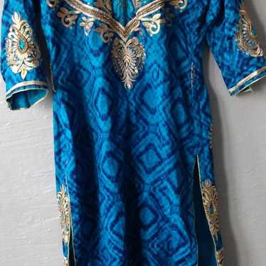 Hand embroidered Kurtis dress s/m 15" across the … - image 1