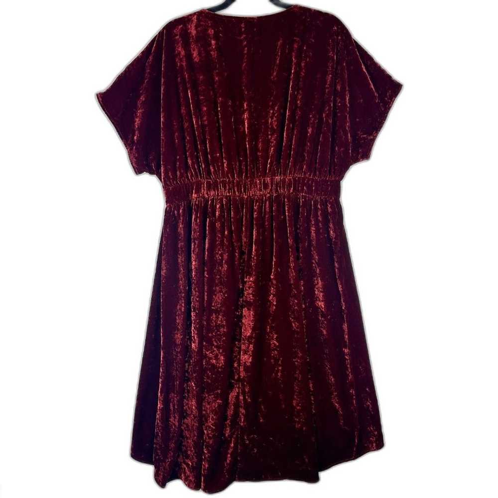 Cabi Grace Tribute Velvet Dress Size Large Burgun… - image 4