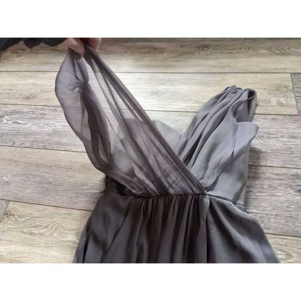 Lela Rose charcoal grey gray bridesmaid dress, si… - image 8