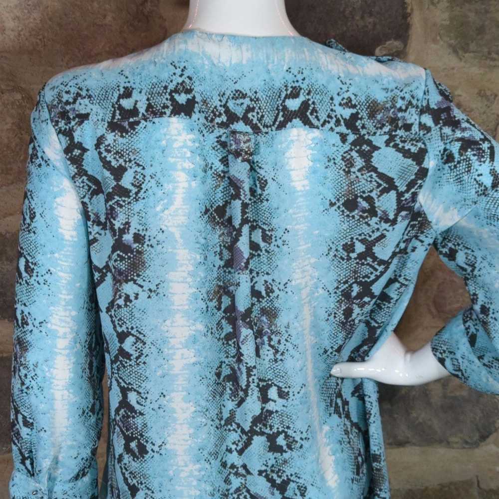 Other Jennifer & Grace Tunic Top Blue Brown Snake… - image 6