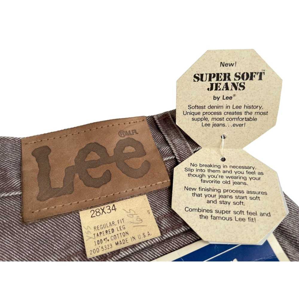 Lee vintage lee dark mauve tapered leg jeans size… - image 3
