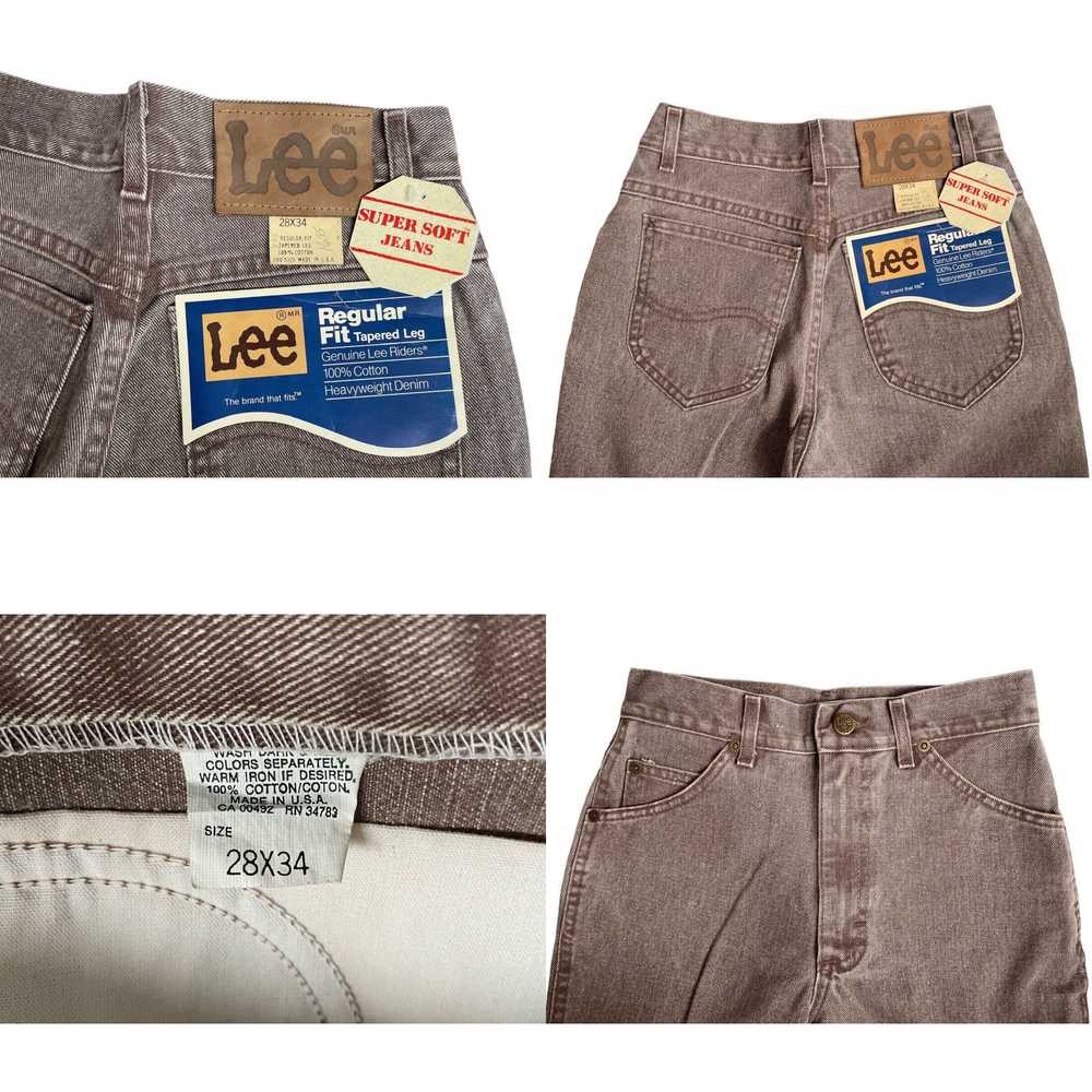 Lee vintage lee dark mauve tapered leg jeans size… - image 4