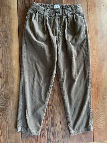 Still By Hand Taupe Corduroy Pleated Pants - image 1
